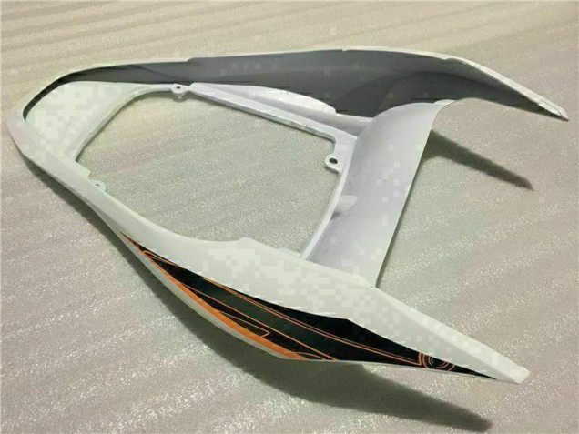 Preisgünstige Honda CBR600RR Motorrad Verkleidung 2009-2012 - Weiss Orange Glanzendes Schwarz
