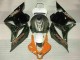 Preisgünstige Honda CBR600RR Motorrad Verkleidung 2009-2012 - Weiss Orange Glanzendes Schwarz