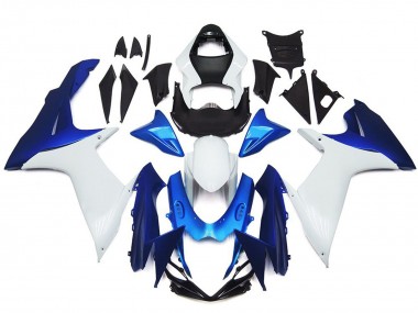 Preisgünstige Suzuki GSXR 600 / GSXR 750 Motorrad Verkleidung 2011-2024 - Weiss Blau