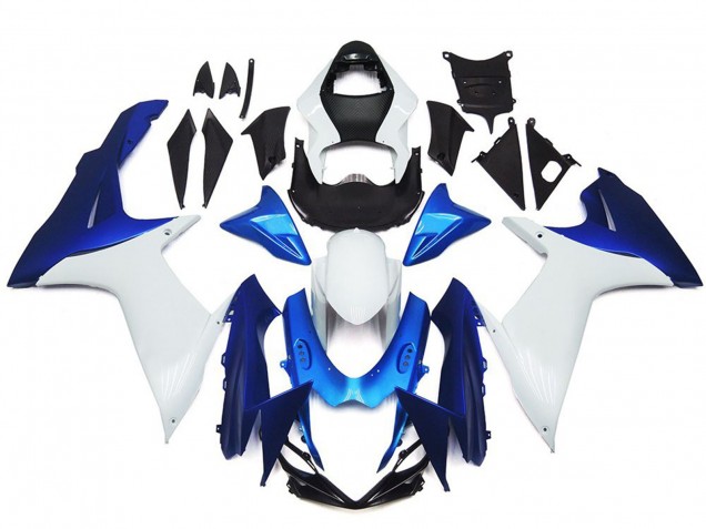 Preisgünstige Suzuki GSXR 600 / GSXR 750 Motorrad Verkleidung 2011-2024 - Weiss Blau