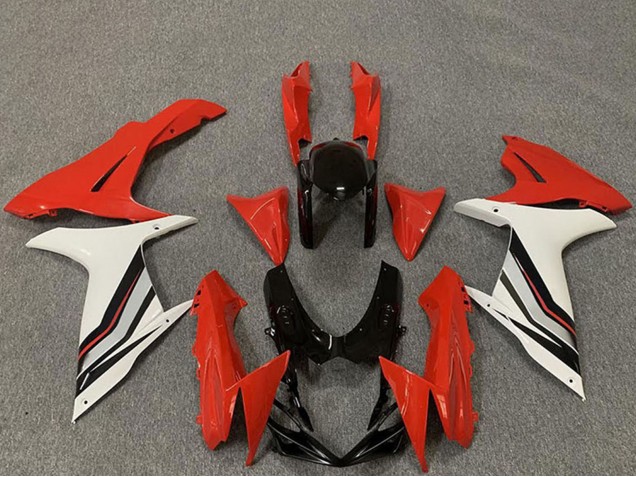 Preisgünstige Suzuki GSXR 600 / GSXR 750 Motorrad Verkleidung 2011-2024 - Rot Weiss Schwarz