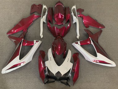 Preisgünstige Suzuki GSXR 600 / GSXR 750 Motorrad Verkleidung 2008-2010 - Weiss Rot OEM Stil