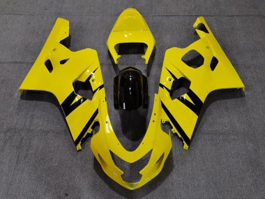 Preisgünstige Suzuki GSXR 600 / GSXR 750 Motorrad Verkleidung 2004-2005 - Gelb Glanzendes Schwarz OEM Stil