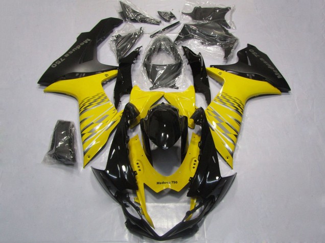 Preisgünstige Suzuki GSXR 600 / GSXR 750 Motorrad Verkleidung 2011-2024 - Gelb Grau Schwarz