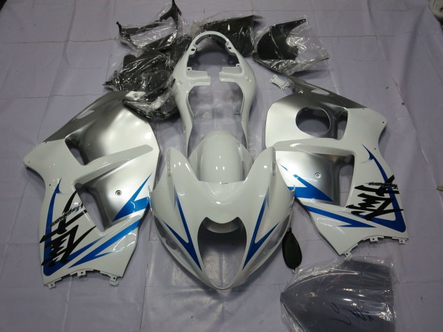 Preisgünstige Suzuki GSXR 1300 Motorrad Verkleidung 1996-2007 - Weiss Silber Blau