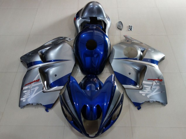 Preisgünstige Suzuki GSXR 1300 Motorrad Verkleidung 1996-2007 - Dunkel Blau Silber