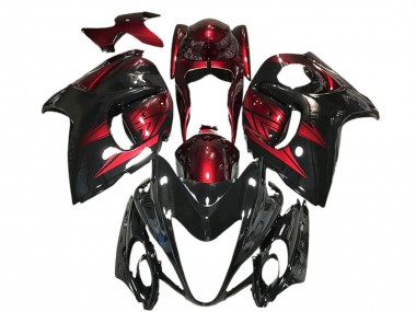 Preisgünstige Suzuki GSXR 1300 Motorrad Verkleidung 2008-2020 - Glanzendes Schwarz und Dunkel Rot