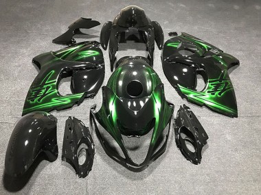 Preisgünstige Suzuki GSXR 1300 Motorrad Verkleidung 2008-2020 - Glanzendes Schwarz und Grun