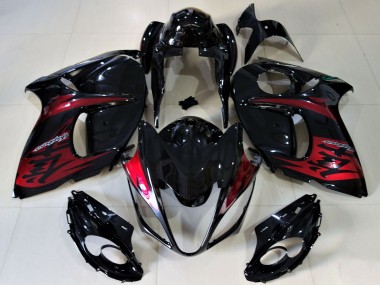 Preisgünstige Suzuki GSXR 1300 Motorrad Verkleidung 2008-2020 - Glanzendes Schwarz Candy Rot