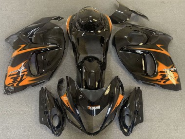 Preisgünstige Suzuki GSXR 1300 Motorrad Verkleidung 2008-2020 - Glanzendes Schwarz Orange