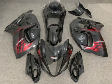 Preisgünstige Suzuki GSXR 1300 Motorrad Verkleidung 2008-2020 - Glanzendes Schwarz Rot