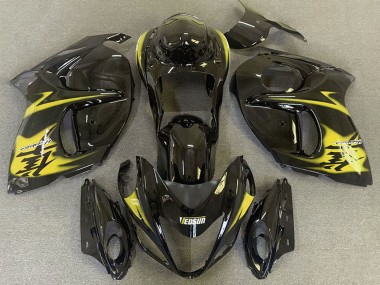 Preisgünstige Suzuki GSXR 1300 Motorrad Verkleidung 2008-2020 - Glanzendes Schwarz Gelb