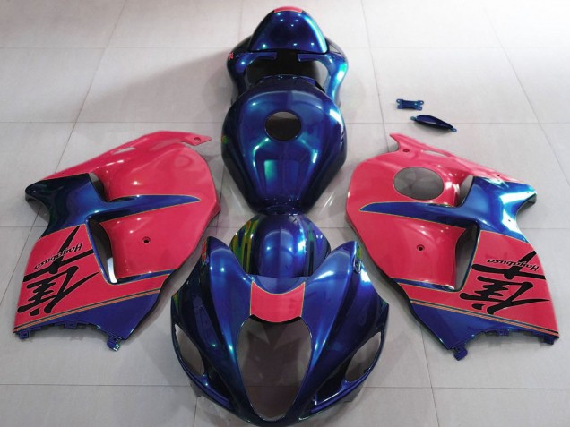 Preisgünstige Suzuki GSXR 1300 Motorrad Verkleidung 1996-2007 - Glanzendes Blau und Rot