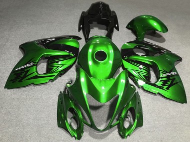 Preisgünstige Suzuki GSXR 1300 Motorrad Verkleidung 2008-2020 - Glanzendes Grun Schwarz