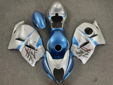 Preisgünstige Suzuki GSXR 1300 Motorrad Verkleidung 1996-2007 - Glanzendes Hellblau und Silber