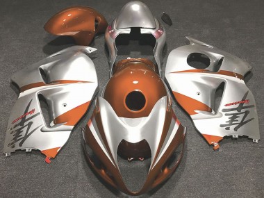 Preisgünstige Suzuki GSXR 1300 Motorrad Verkleidung 1996-2007 - Glanzendes Orange und Silber