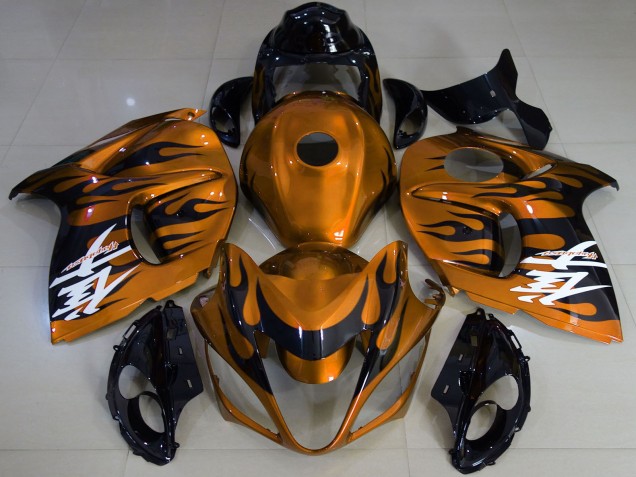 Preisgünstige Suzuki GSXR 1300 Motorrad Verkleidung 2008-2020 - Glanzendes Orange Schwarz