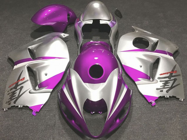 Preisgünstige Suzuki GSXR 1300 Motorrad Verkleidung 1996-2007 - Glanzendes Rosa und Silber