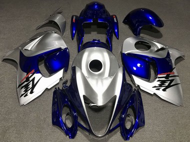 Preisgünstige Suzuki GSXR 1300 Motorrad Verkleidung 2008-2020 - Glanzendes Silber und Blau