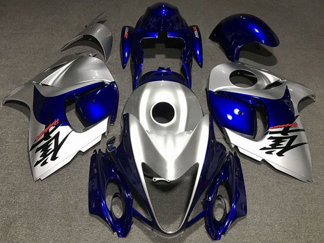 Preisgünstige Suzuki GSXR 1300 Motorrad Verkleidung 2008-2020 - Glanzendes Silber und Blau