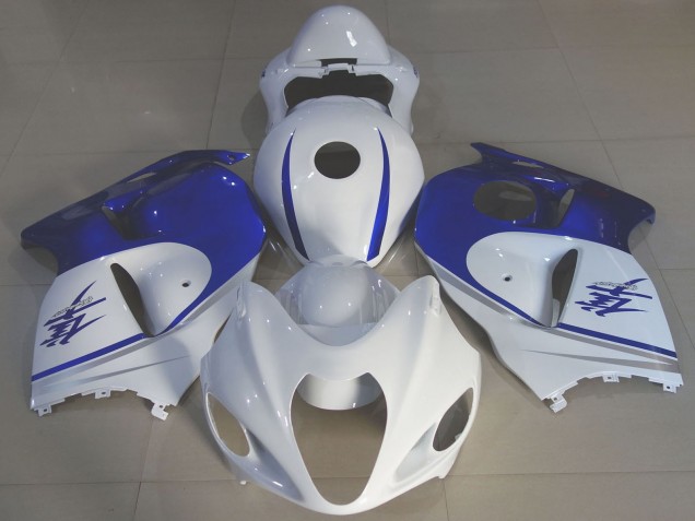 Preisgünstige Suzuki GSXR 1300 Motorrad Verkleidung 1996-2007 - Glanzendes Weiss Blau