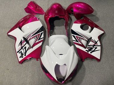 Preisgünstige Suzuki GSXR 1300 Motorrad Verkleidung 1996-2007 - Glanzendes Weiss Rosa