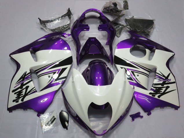 Preisgünstige Suzuki GSXR 1300 Motorrad Verkleidung 1996-2007 - Glanzendes Weiss Lila