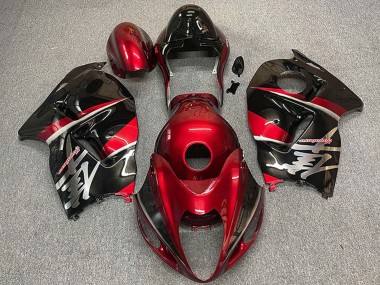 Preisgünstige Suzuki GSXR 1300 Motorrad Verkleidung 1996-2007 - Kastanienbraun Rot Schwarz Stil