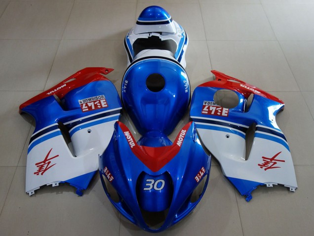 Preisgünstige Suzuki GSXR 1300 Motorrad Verkleidung 1996-2007 - Blau Weiss Rot