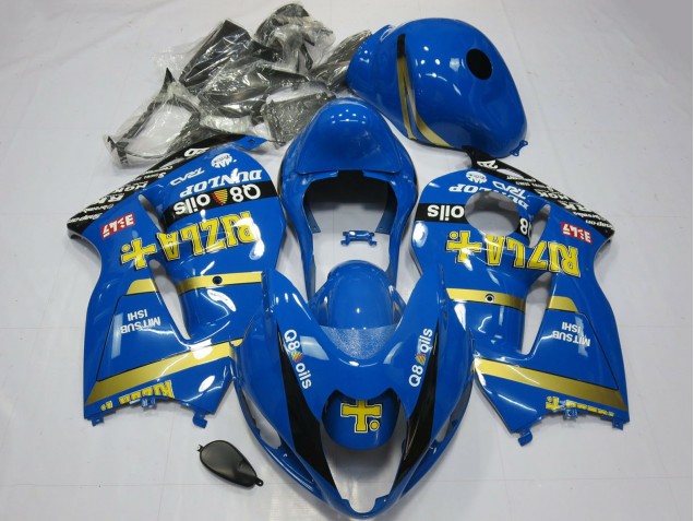 Preisgünstige Suzuki GSXR 1300 Motorrad Verkleidung 1996-2007 - Blau Gold Rizla