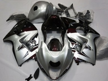 Preisgünstige Suzuki GSXR 1300 Motorrad Verkleidung 1996-2007 - Silber Dunkel Rot