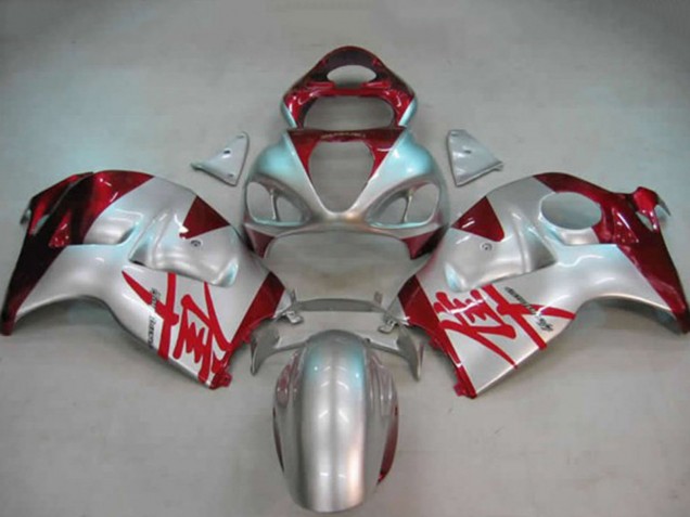 Preisgünstige Suzuki GSXR 1300 Motorrad Verkleidung 1996-2007 - Silber Rot