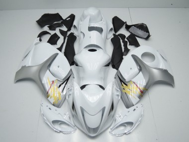 Preisgünstige Suzuki GSXR 1300 Motorrad Verkleidung 2008-2020 - Weiss Silber Gelb
