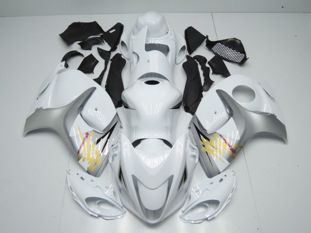 Preisgünstige Suzuki GSXR 1300 Motorrad Verkleidung 2008-2020 - Weiss Silber Gelb