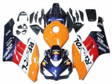 Preisgünstige Honda CBR1000RR Motorrad Verkleidung 2004-2005 - Orange Rot Weiss Blau Repsol