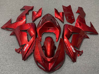 Preisgünstige Kawasaki ZX10R Motorrad Verkleidung 2006-2007 - Bonbon Rot