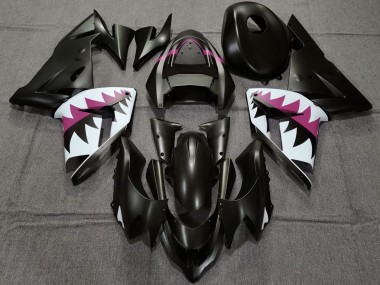 Preisgünstige Kawasaki ZX10R Motorrad Verkleidung 2004-2005 - Matt Schwarz und Rosa Hai