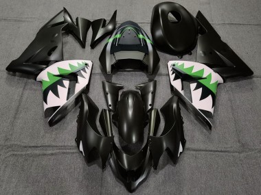 Preisgünstige Kawasaki ZX10R Motorrad Verkleidung 2004-2005 - Matt Schwarz und Grun