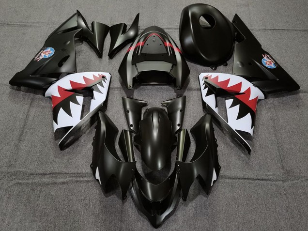 Preisgünstige Kawasaki ZX10R Motorrad Verkleidung 2004-2005 - Matt Schwarz Betty Bomber