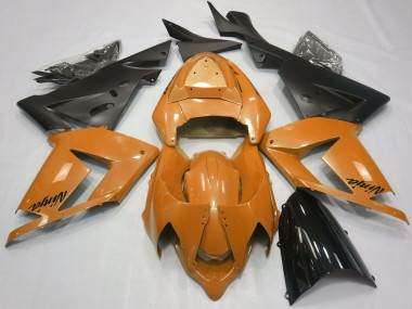 Preisgünstige Kawasaki ZX10R Motorrad Verkleidung 2004-2005 - Perl Orange Schwarz