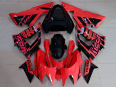 Preisgünstige Kawasaki ZX10R Motorrad Verkleidung 2004-2005 - Rot und Schwarz Logo