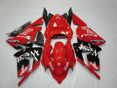 Preisgünstige Kawasaki ZX10R Motorrad Verkleidung 2004-2005 - Rot West