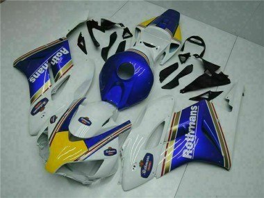Preisgünstige Honda CBR1000RR Motorrad Verkleidung 2004-2005 - Weiss Blau Gelb Rothmans