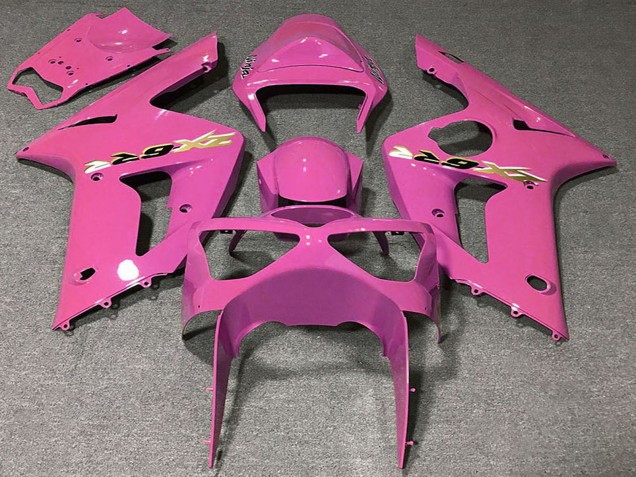 Preisgünstige Kawasaki ZX6R Motorrad Verkleidung 2003-2004 - Rosa