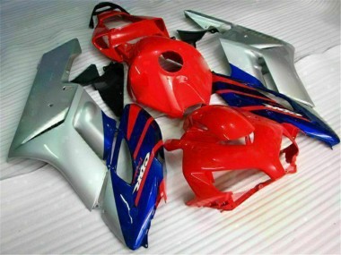 Preisgünstige Honda CBR1000RR Motorrad Verkleidung 2004-2005 - Silber Rot Blau Schwarz Streifen