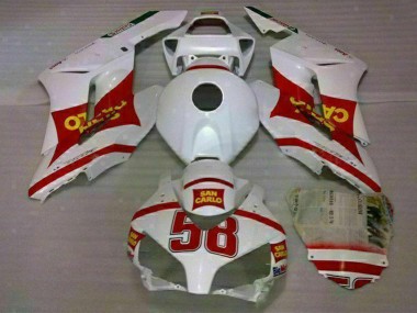 Preisgünstige Honda CBR1000RR Motorrad Verkleidung 2004-2005 - Weiss Rot Gelb San Carlo 58