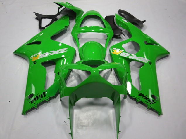 Preisgünstige Kawasaki ZX6R Motorrad Verkleidung 2003-2004 - Grun OEM Stil