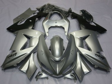 Preisgünstige Kawasaki ZX6R Motorrad Verkleidung 2003-2004 - Silber