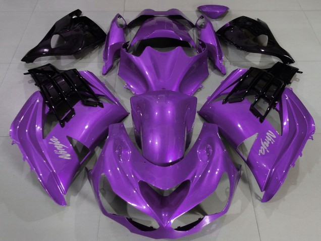 Preisgünstige Kawasaki ZX14R ZZR1400 Motorrad Verkleidung 2012-2024 - Lila Schwarz