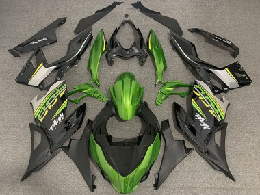 Preisgünstige Kawasaki Ninja 400 Motorrad Verkleidung 2018-2024 - Grun Schwarz Gold OEM Stil